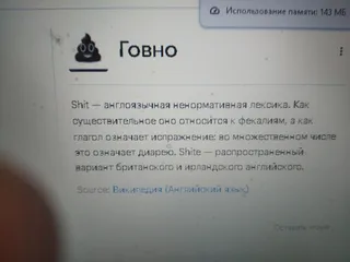 Описание говна