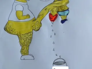 Папа Симпсон Орет