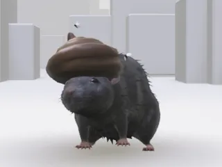 На крысу насрали